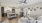 Bar stools kitchen counter and cabinets